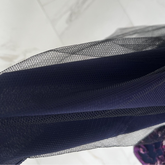 Aidan Mattox size 10 navy and floral dress - Picture 5 of 7